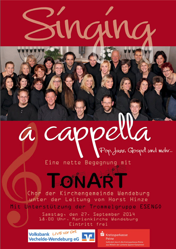 Plakat Singing a cappella 2014